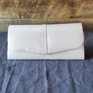 Silver clutch with strap